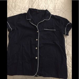 Navy J Crew Sleep Top